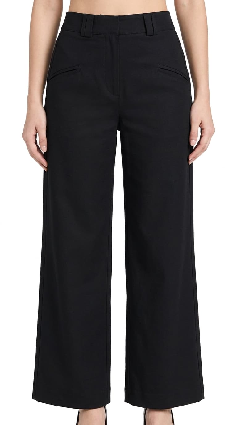 Black Wide-Leg Trousers